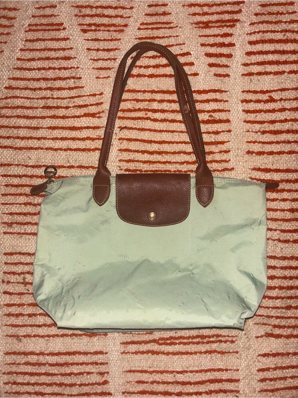 Longchamp Le Pliage Small Shoulder Carry Mint Tote - Picture 2 of 9
